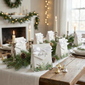 Rustikale Winterlandschaft Berries Pine Cone Weddi Geschenkschachtel