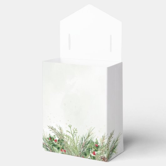 Rustikale Winterlandschaft Berries Pine Cone Weddi Geschenkschachtel (Geöffnet)