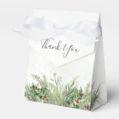 Rustikale Winterlandschaft Berries Pine Cone Weddi Geschenkschachtel (Vorderseite)