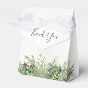 Rustikale Winterlandschaft Berries Pine Cone Weddi Geschenkschachtel