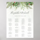 Rustikale Winterlandschaft Berries Pine Cone Weddi Poster (Vorne)