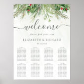 Rustikale Winterlandschaft Berries Pine Cone Weddi Poster (Vorne)