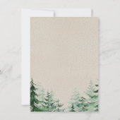 Rustikale Winterlandschaft ERSTER BIRTHTAG Einladung (Rückseite)