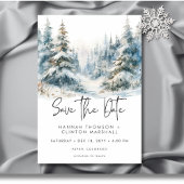 Rustikale Winterlandschaft Foto Watercolor Save The Date