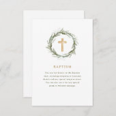 Rustikale Winterlandschaft | Kranken und Taufen Begleitkarte (Vorne/Hinten)