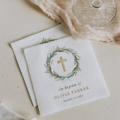 Rustikale Winterlandschaft | Kranken und Taufen Serviette