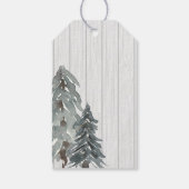 Rustikale Winterlandschaft mit Hirsch Vielen Dank Geschenkanhänger (Rückseite)