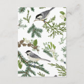 Rustikale Winterlandschaft & Pine Wedding Details Begleitkarte (Rückseite)