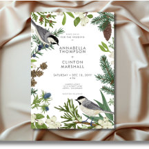 Rustikale Winterlandschaft & Pinienhochzeit