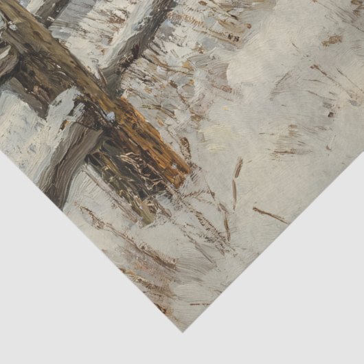 Rustikale Winterlandschaft Seidenpapier (Detail)