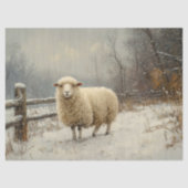 Rustikale Winterlandschaft Seidenpapier (Vorderseite)