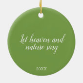 Rustikale Winterlandschaft Wasserfarbe Keramik Ornament (Hinten)