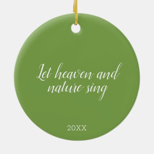 Rustikale Winterlandschaft Wasserfarbe Keramik Ornament (Hinten)