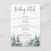 Rustikale Winterlandschaft Wasserfarbendetails Begleitkarte (Vorderseite)