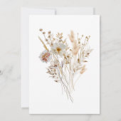 Rustikale Winterlandschaft Wildblume erster Geburt Einladung (Rückseite)