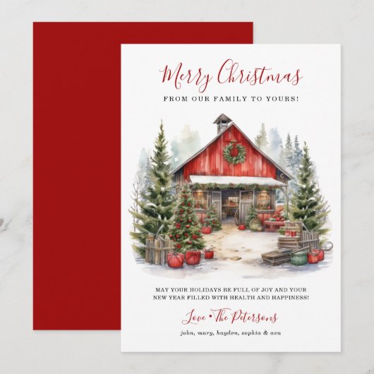 Rustikale Wintermauer Weihnachten (Vorne/Hinten)