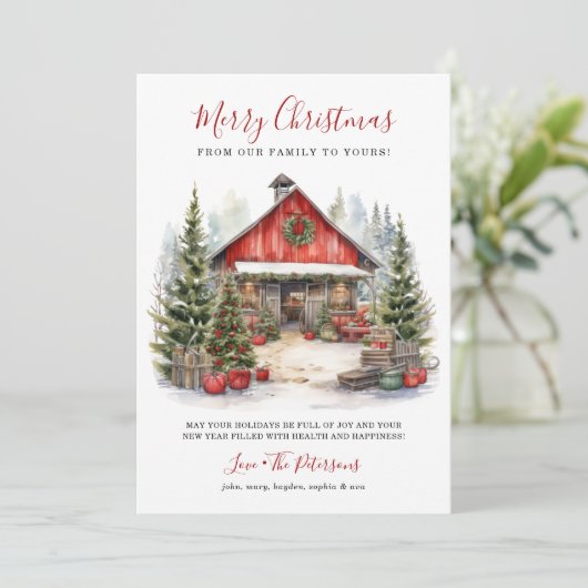 Rustikale Wintermauer Weihnachten (Stehend Vorderseite)