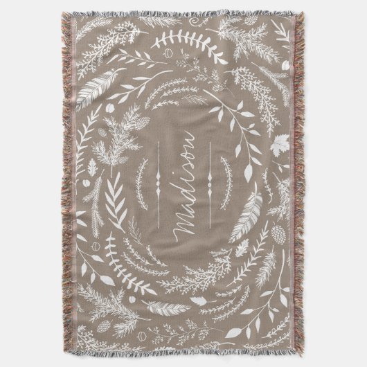 Rustikale Wintermonogramm Decke (Vorderseite Vertikal)