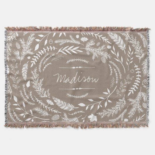 Rustikale Wintermonogramm Decke (Vorderseite)