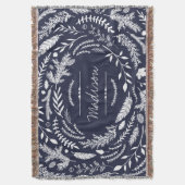 Rustikale Wintermonogramm Decke (Vorderseite Vertikal)