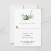 Rustikale Winterpine Branchen Star UAWG RSVP Karte (Rückseite)