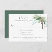 Rustikale Winterpine Branchen UAWG RSVP Karte (Vorne/Hinten)