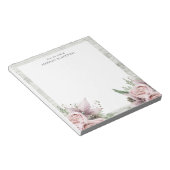 Rustikale Winterpine Rosa Blume Notizblock (angewinkelt)