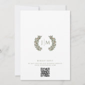 Rustikale Winterpine Tree Cones Boho Wedding QR Einladung (Rückseite)