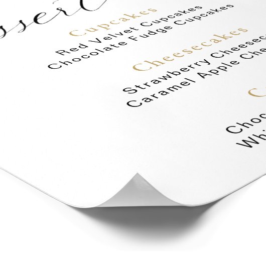 Rustikale Winterpinien Dessert Bar Schild (Ecke)