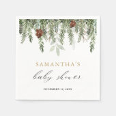 Rustikale Winterpinienhaine Serviette (Vorderseite)