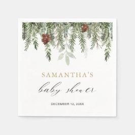 Rustikale Winterpinienhaine Serviette