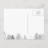 Rustikale Wintersaitenleuchten aus Holz Save the D Ankündigungspostkarte (Rückseite)