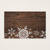 Rustikale Winterschneeflocken Kinderdusche buchen (Rückseite)