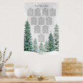 rustikale Winterschneeszene Hochzeitskarte Poster (Küche)