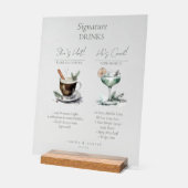 Rustikale Wintersignatur Getränke Mattierte ID1049 Acrylschild (Winkel)