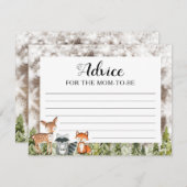 Rustikale Wintertiere Waldlandberatung für Mami Begleitkarte (Vorne/Hinten)