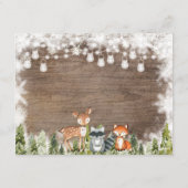 Rustikale Wintertiere Waldlandberatung für Mami Begleitkarte (Rückseite)