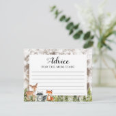 Rustikale Wintertiere Waldlandberatung für Mami Begleitkarte (Stehend Vorderseite)