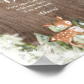 Rustikale Wintertiere Woodland Mama-osa Bar Poster (Ecke)