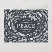 Rustikale Winterurlaub Postkarte (Vorderseite)