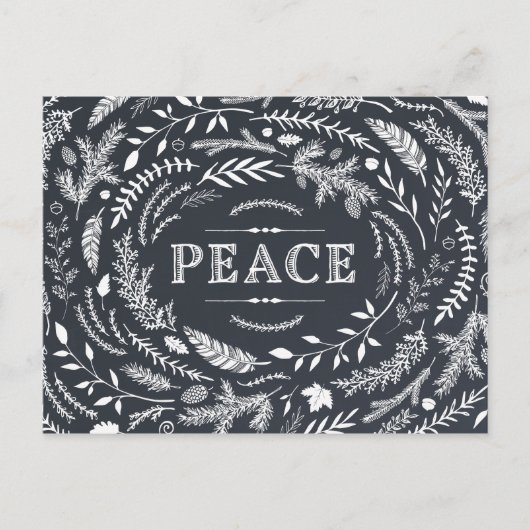 Rustikale Winterurlaub Postkarte (Vorderseite)