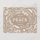 Rustikale Winterurlaub Postkarte (Vorderseite)