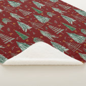 Rustikale Winterwälder Schnee Rote Wasserfarben St Sherpadecke (3/4)