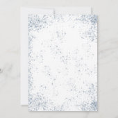 Rustikale Winterwaldhochzeit Einladung (Rückseite)