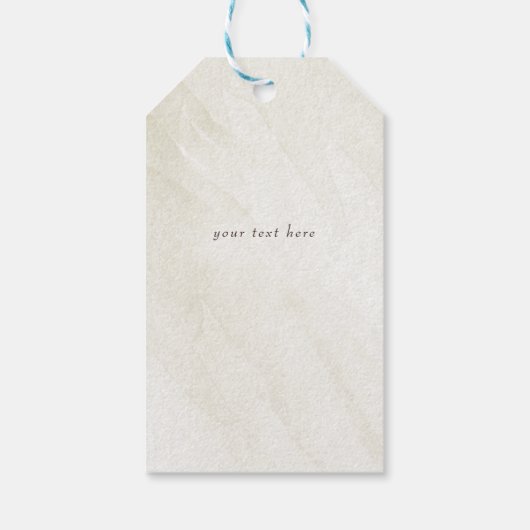 Rustikale Winterwaldhochzeit Pine Cone Geschenkanhänger (Rückseite)