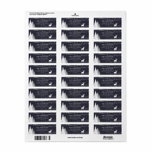 Rustikale Winterwaldlandbauernadresse (Vorne)