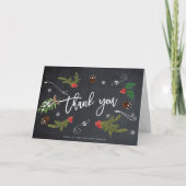 rustikale Winterweihnachtszeit Dankeschön Karte (Vorderseite)