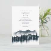 Rustikale Winterwonderland-Hochzeit | Einladung (Stehend Vorderseite)