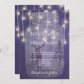 Rustikale Winterwonderland-Lichter Chalkboard-Hoch Einladung (Vorne/Hinten)