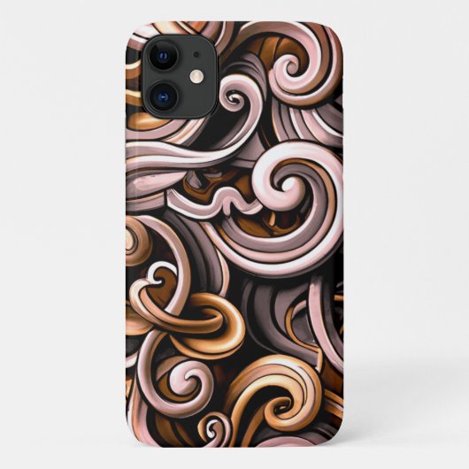 Rustikale Wirbel Case-Mate iPhone Hülle (Rückseite)